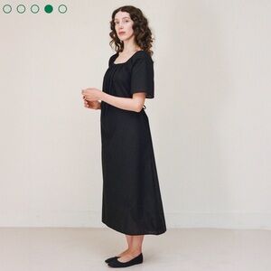 Salter house lamb dress nightgown black cotton embroidered OS